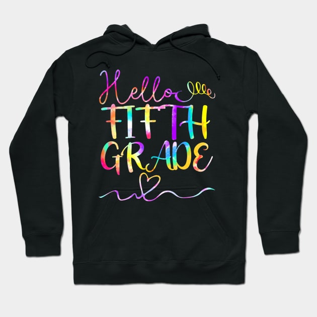 Hello Fifth 5th Grade Teacher Student Back To School Hoodie by torifd1rosie